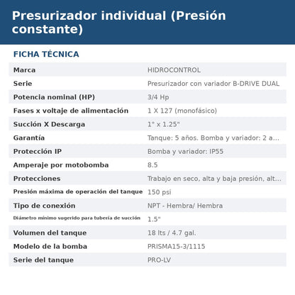 PRES-BDWD11127P153 ficha