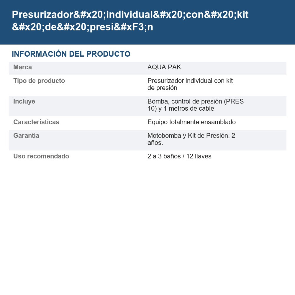 PRES-FIX10E-P10 info