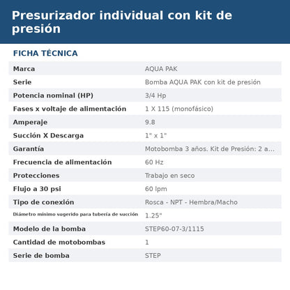 PRES-STEP60-P10 ficha
