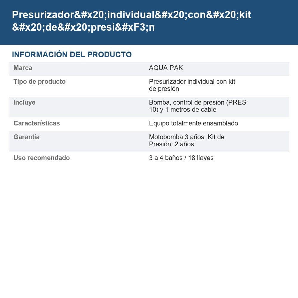PRES-STEP60-P10 info