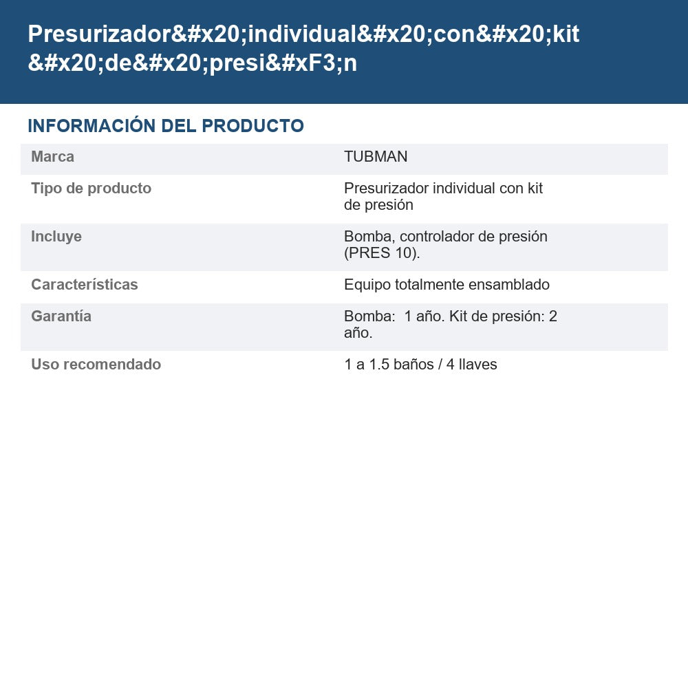 PRES-TM-P50X-P10 info