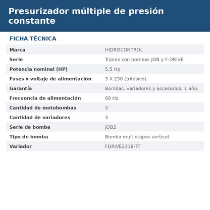 PT-FD18TT2J210 ficha