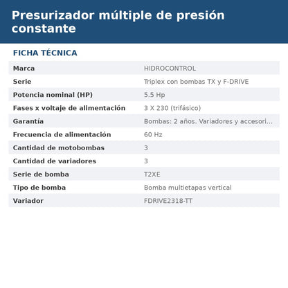 PT-FD18TT2T2X16 ficha