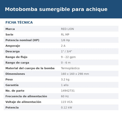 RL-MP16 ficha