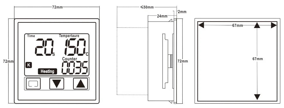HEATPRESS thermostat with timer and counter function LCD display touch screen Time Alarm PID heat press Temperature controller