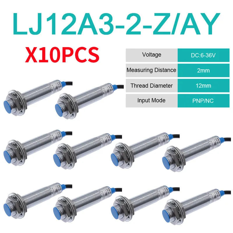 10PCS LJ12A3-4 BX/BY/AX/AY J-DZ/EZ Inductive Proximity Switch LJ12A3-2 BX NPN PNP Sensor NO NC DC5~36V 4mm Detection Distance