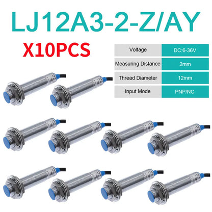 10PCS LJ12A3-4 BX/BY/AX/AY J-DZ/EZ Inductive Proximity Switch LJ12A3-2 BX NPN PNP Sensor NO NC DC5~36V 4mm Detection Distance