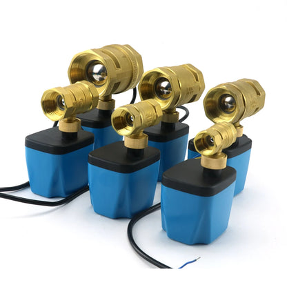 1/2" 3/4" 1" 2" Normally Closed Motorized Ball Valve 220V 12V 24V 2-Wire Brass Electric Solenoid Valve DN15 DN20 DN25 DN32