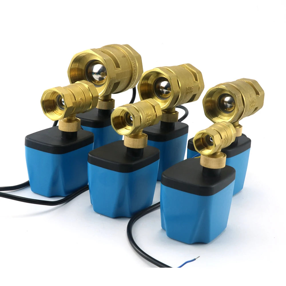 1/2" 3/4" 1" 2" Normally Closed Motorized Ball Valve 220V 12V 24V 2-Wire Brass Electric Solenoid Valve DN15 DN20 DN25 DN32