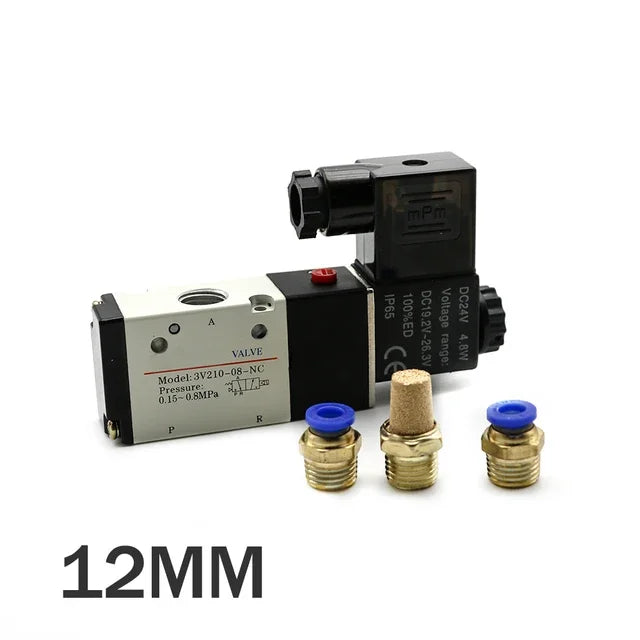 Pneumatic Solenoid Valve 3V210-08 DC12V DC24V AC110V AC220V 3 Way 2 Position Air Directional Control Valve  Gas Magnetic Valve