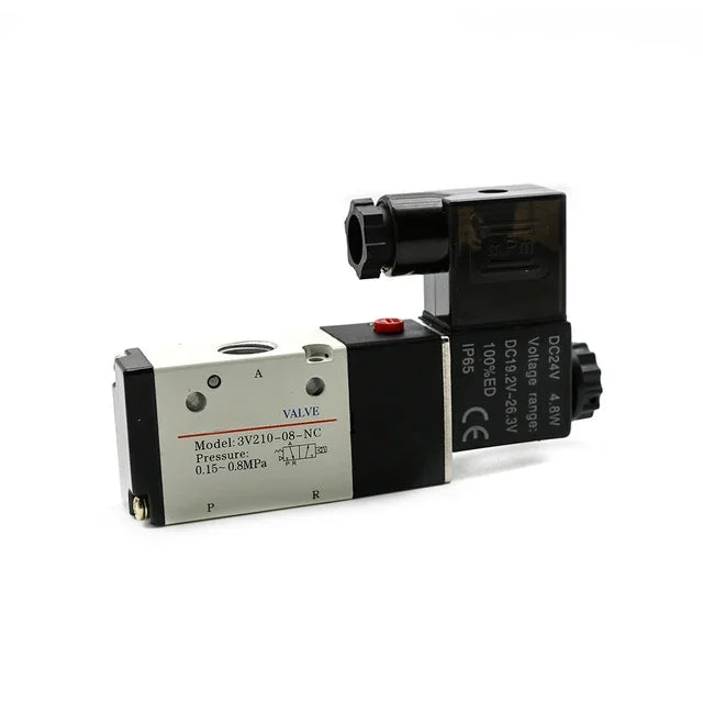 Pneumatic Solenoid Valve 3V210-08 DC12V DC24V AC110V AC220V 3 Way 2 Position Air Directional Control Valve  Gas Magnetic Valve