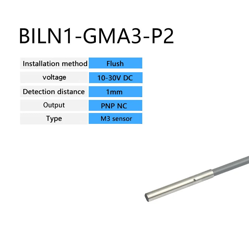 M3 small Proximity switch sensor IP67 waterproof NPN or PNP Unthreaded 24VDC Detecting metals