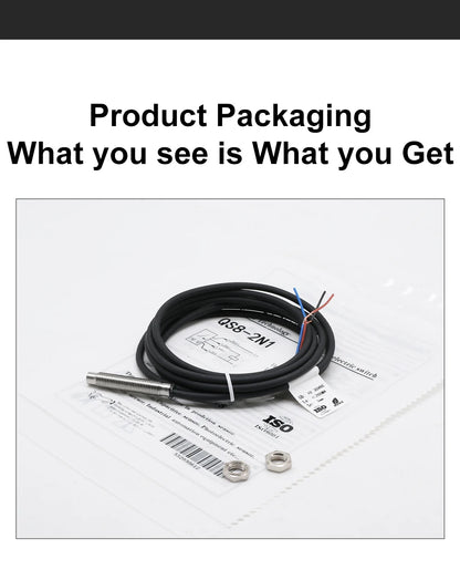 Cloweit M8/M12 All Metal Encapsulated Proximity Switch Sensor Inductive Three Wire NPN Normally Open