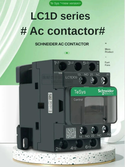 Schneider Three-Pole AC Contactors LC1D Series Black 24V 220V 380V Industrial Switching Relays LC1D09 LC1D25 LC1D38 B7C F7C M7C