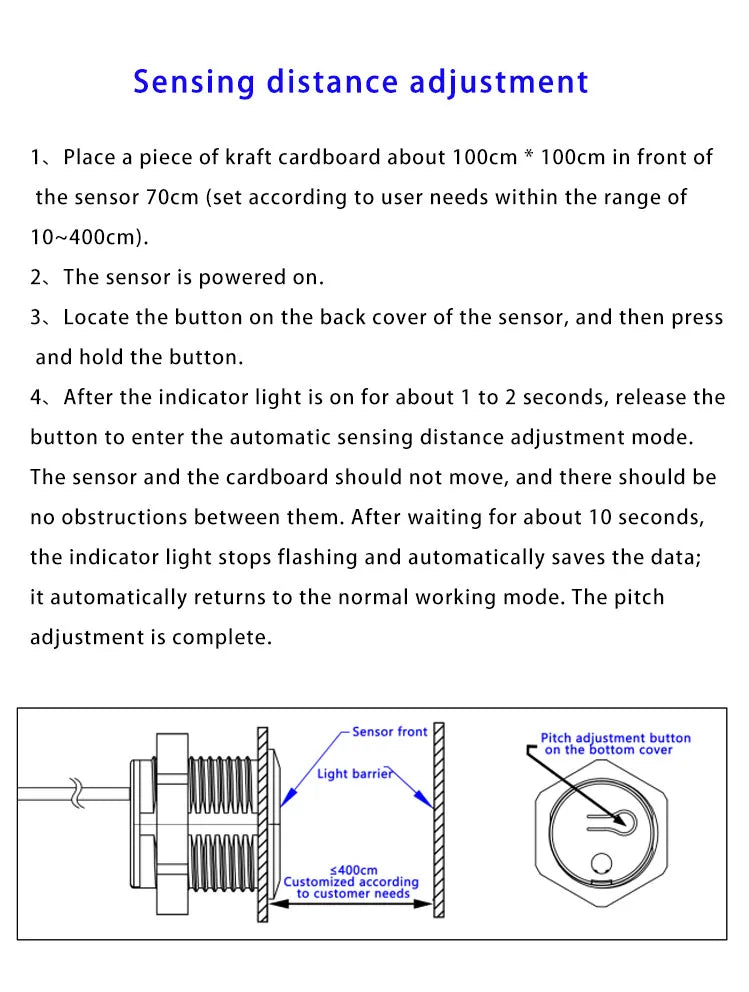 XKC-KL200 Laser Ranging Distance Sensor Human Proximity Diffuse Reflection Photoelectric Motion Sensor