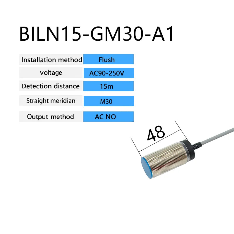 BXUAN M30 Inductive Proximity Switch Sensor Flush DC 10-30V AC90-250V NPN PNP NO NC output