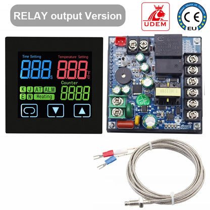 HEATPRESS thermostat with timer and counter function LCD display touch screen Time Alarm PID heat press Temperature controller