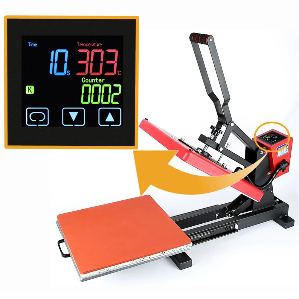 HEATPRESS thermostat with timer and counter function LCD display touch screen Time Alarm PID heat press Temperature controller