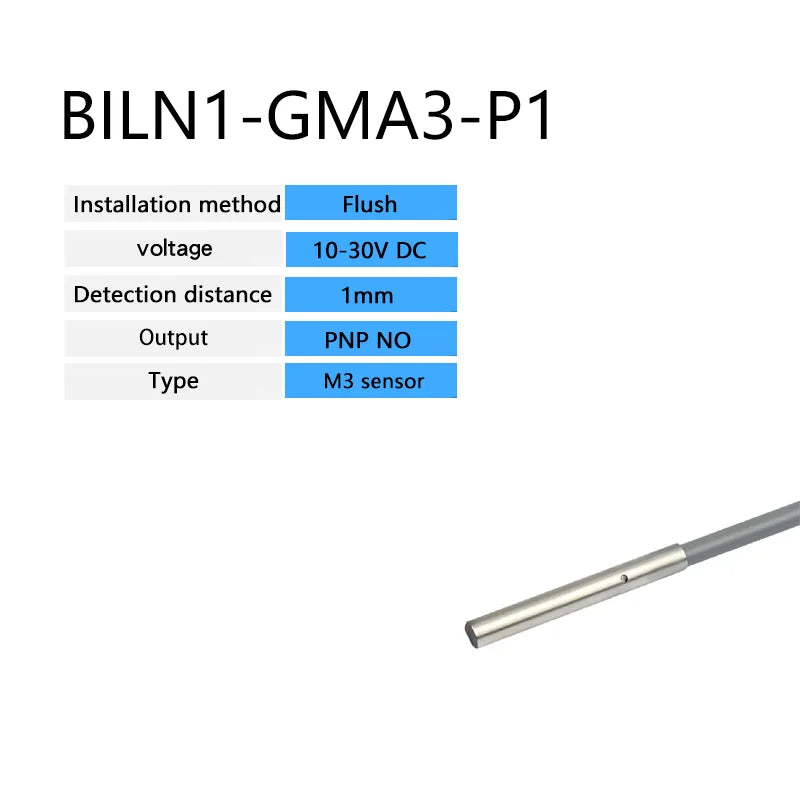 M3 small Proximity switch sensor IP67 waterproof NPN or PNP Unthreaded 24VDC Detecting metals