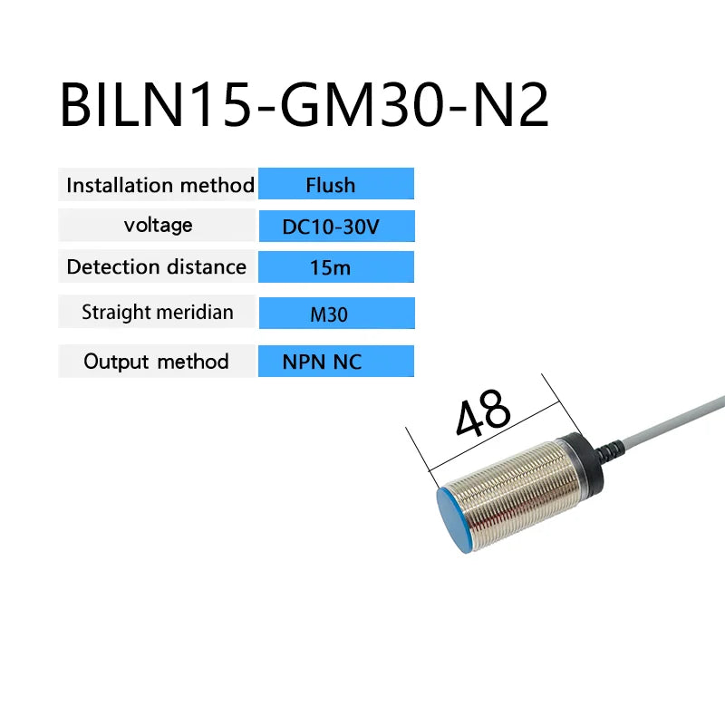 BXUAN M30 Inductive Proximity Switch Sensor Flush DC 10-30V AC90-250V NPN PNP NO NC output