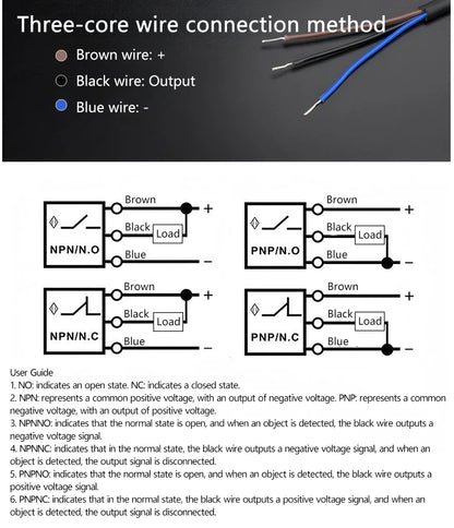 M18 all-metal sensing surface proximity switch sensor three-wire 24V stainless steel integrated pipe piece NPN open type PNP