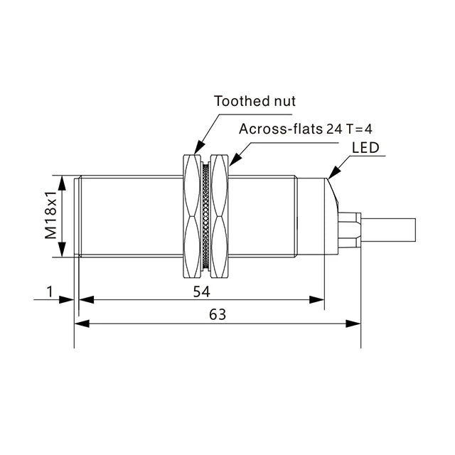 Customizable Industrial For M18 Hall Sensor NPN PNP Inductive Proximity Sensor With Metal Face