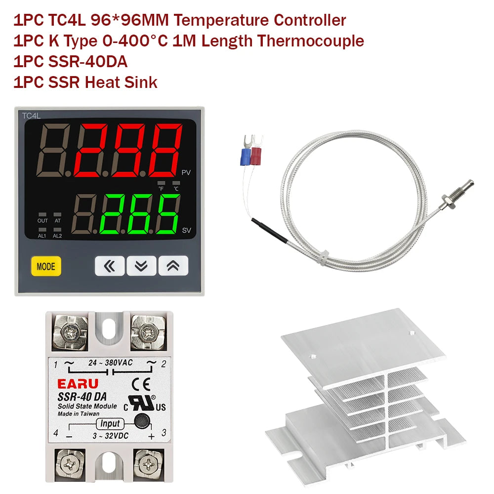 Controlador de Temperatura PID Digital, Salida SSR/Relé/Voltaje, Entrada Universal, Calentar/Enfriar