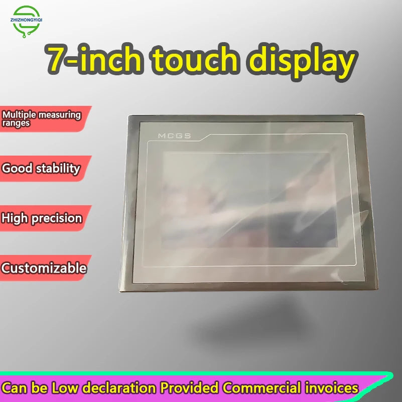 Touch Display Measuring System, 7 Inputs + 16 NPN Transistor Outputs, USB Data Export  PLC Touchscreen Measurement Controller