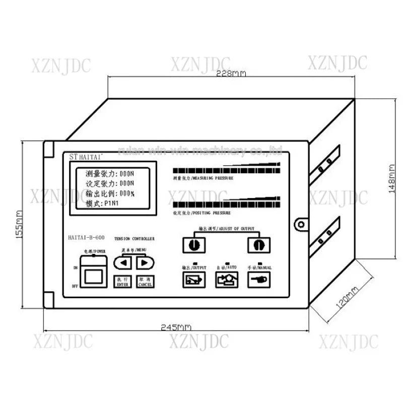 HAITAI-B-600 Controlador de Tensión Automático para Impresora Flexo Set Completo con 2 Sensores de Carga