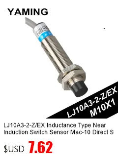 Inductive Metal Proximity Switch M30 Sensor DC Three Line PNP/NPN Normally Open LJ30A3-10-Z/BY Detecting Distance 10mm