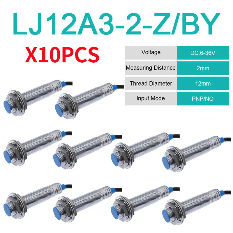 10PCS LJ12A3-4 BX/BY/AX/AY J-DZ/EZ Inductive Proximity Switch LJ12A3-2 BX NPN PNP Sensor NO NC DC5~36V 4mm Detection Distance