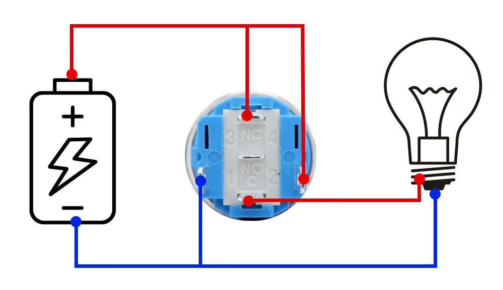 20pcs Metal Push Switch LED Light 16mm 19mm 22mm Momentary Latching With Socket Waterproof Button Car Start Switch 5V 12V 220V