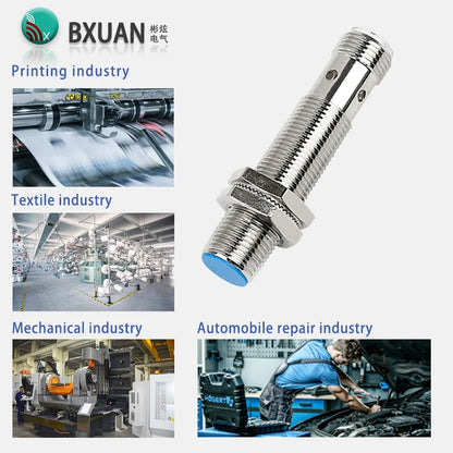 BXUAN M12 Inductive Proximity Switch Sensor Flush DC 10-30V AC90-250V NPN PNP NO NC output