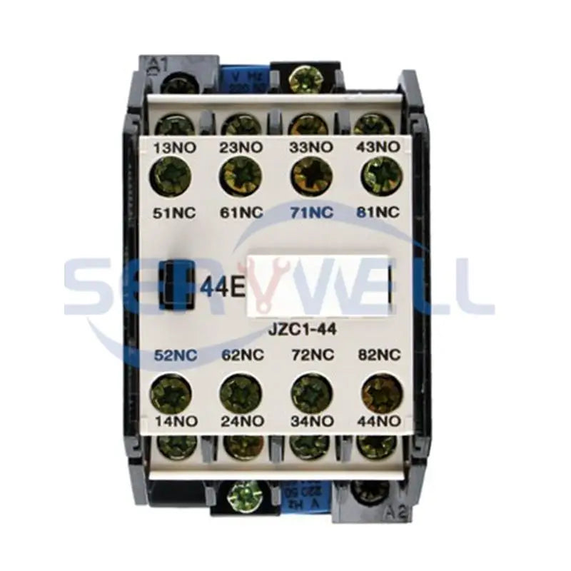 1Pc JZC1-44 AC Contactor Type Intermediate Relay 220V 10A Coil 3Phase 3P 4NO+4NC 35mm DIN Rail AC24V/36V/110V/220V/380V