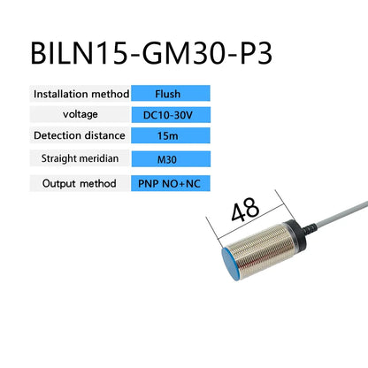 BXUAN M30 Inductive Proximity Switch Sensor Flush DC 10-30V AC90-250V NPN PNP NO NC output