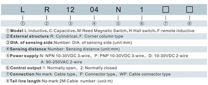 GTRIC Connector Type Inductive Proximity Switch Sensor NPN PNP M12 Pluggable Serie DC 6-36V AC 90-220V Sensing Distance 2mm 4mm