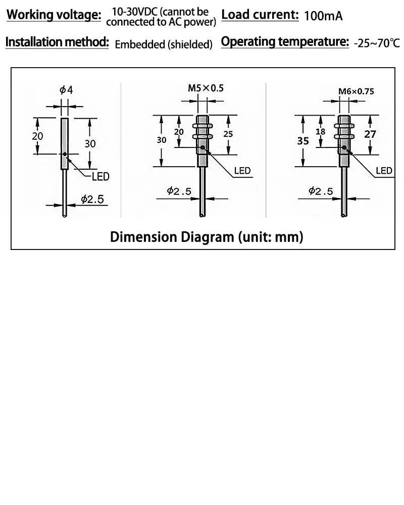 SN04-N-A-P Proximity Switch Sensor Three-wireDC AC NPN PNP Normally Open Light LJ4/5/6-A3 Square Metal Induction Sensor TL-Q5MB1