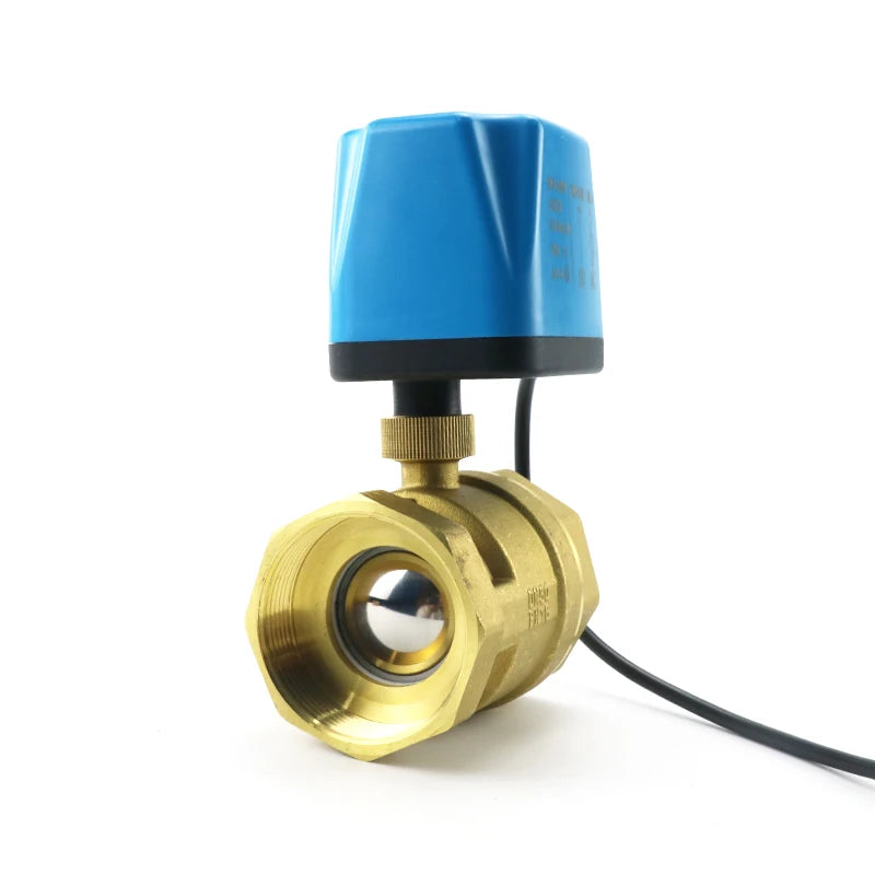 1/2" 3/4" 1" 2" Normally Closed Motorized Ball Valve 220V 12V 24V 2-Wire Brass Electric Solenoid Valve DN15 DN20 DN25 DN32
