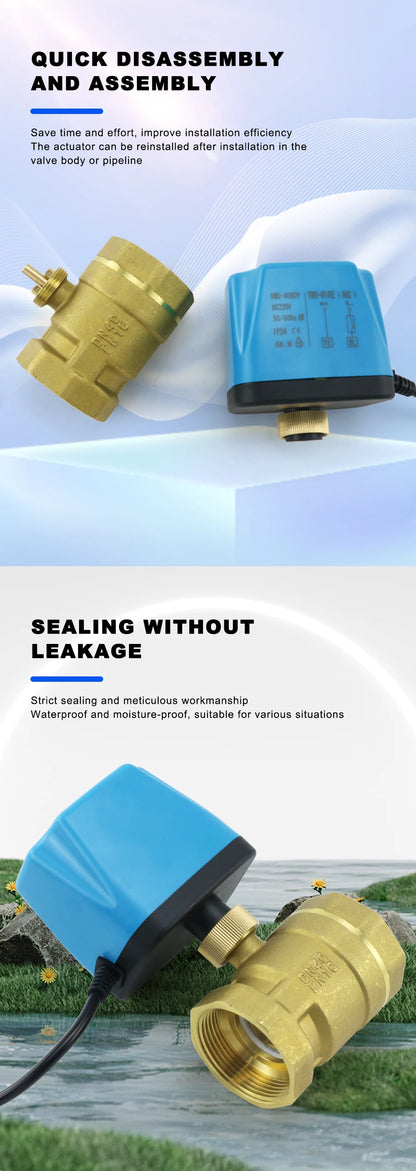 1/2" 3/4" 1" 2" Normally Closed Motorized Ball Valve 220V 12V 24V 2-Wire Brass Electric Solenoid Valve DN15 DN20 DN25 DN32
