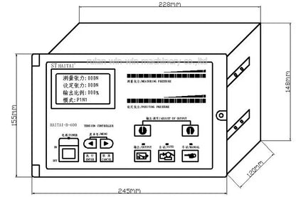 HAITAI-B-600 Controlador de Tensión Automático para Impresora Flexo Set Completo con 2 Sensores de Carga