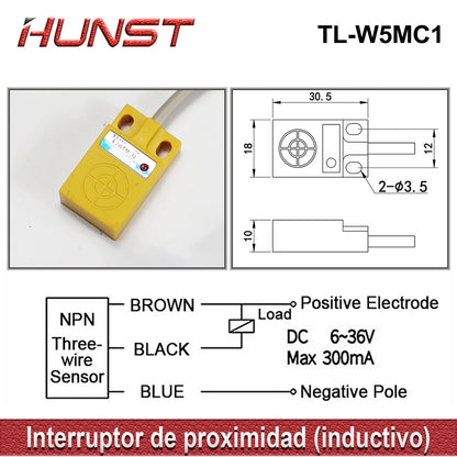 TL-W5MC1 5mm Approach Sensor NPN Inductive Proximity Sensor DIY Parts CNC Laser Endstops Limit Switch NPN Touch Switch