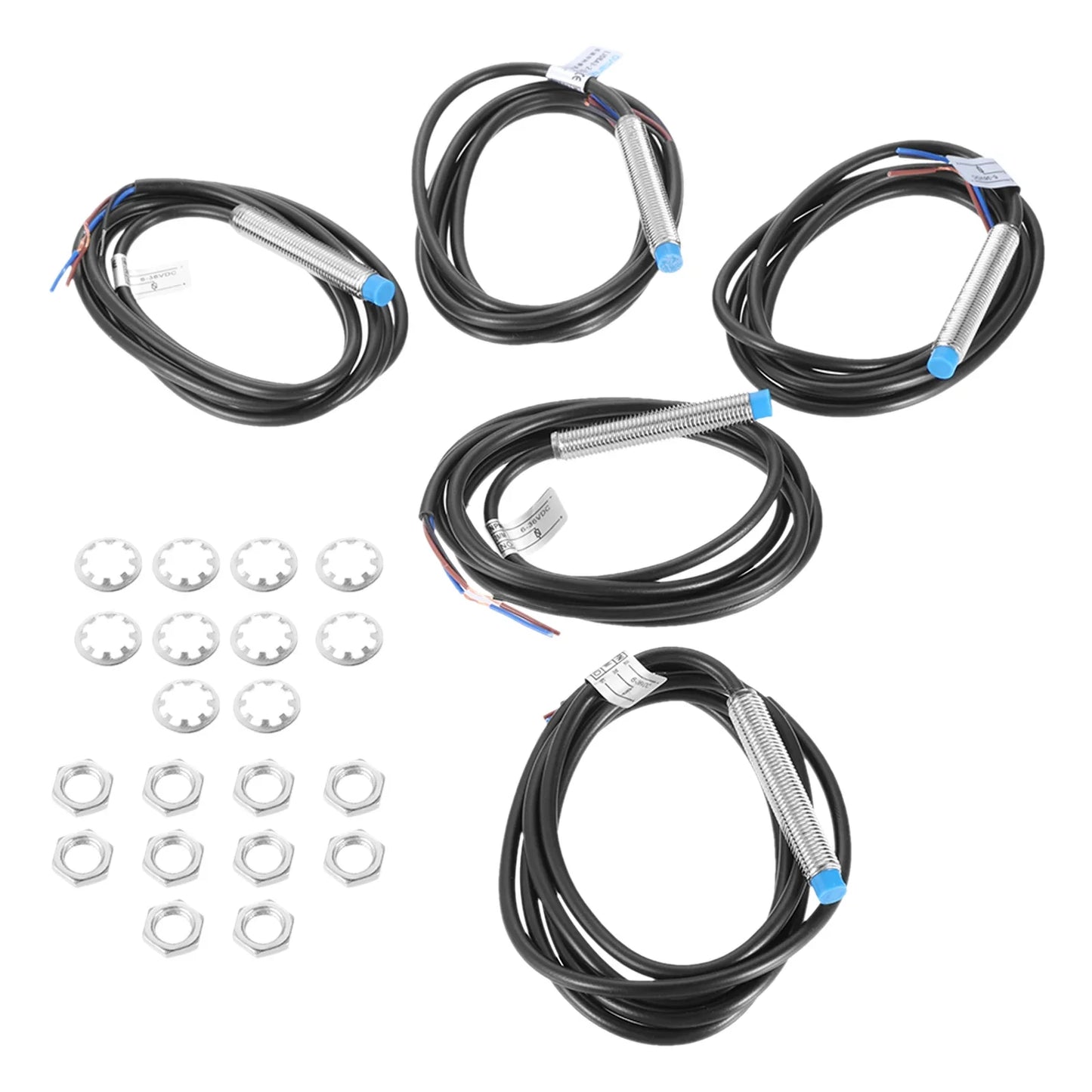 5Pcs Replacement LJ8A3-2-Z/BX NO Normally Open NPN Inductive Proximity Sensor Switch M8 Detector 2mm DC6V-36V 3 Wire