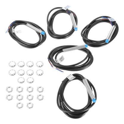 5Pcs Replacement LJ8A3-2-Z/BX NO Normally Open NPN Inductive Proximity Sensor Switch M8 Detector 2mm DC6V-36V 3 Wire