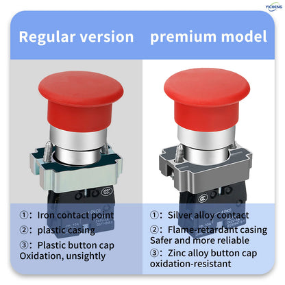 10Pcs 22mm Spring Return Push Button Switch,for Home or Industrial Equipment, Operating Rooms, Distribution Boxes.