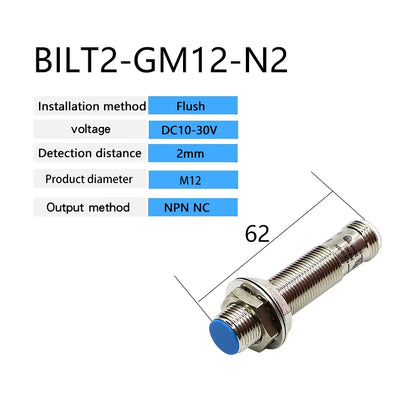 BXUAN M12 Inductive Proximity Switch Sensor Flush DC 10-30V AC90-250V NPN PNP NO NC output