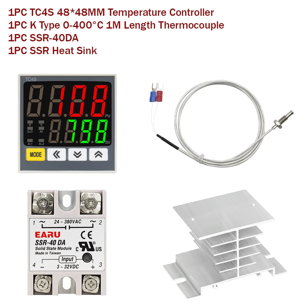Controlador de Temperatura PID Digital, Salida SSR/Relé/Voltaje, Entrada Universal, Calentar/Enfriar