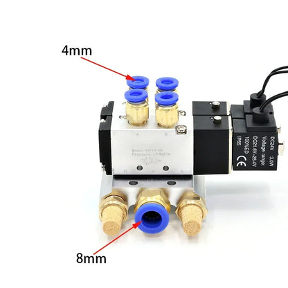 Pneumatic Solenoid Valve 4V110-06 Manifold Stations Multi-way Combination DC12V 24V AC220V 5 port 2 position Solenoid Valves