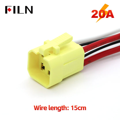 FILN IP67 22mm 20A Waterproof Metal Button Stainless Steel Push Button Switch 12V 24V 110V 220V High Current Flat Ring Round