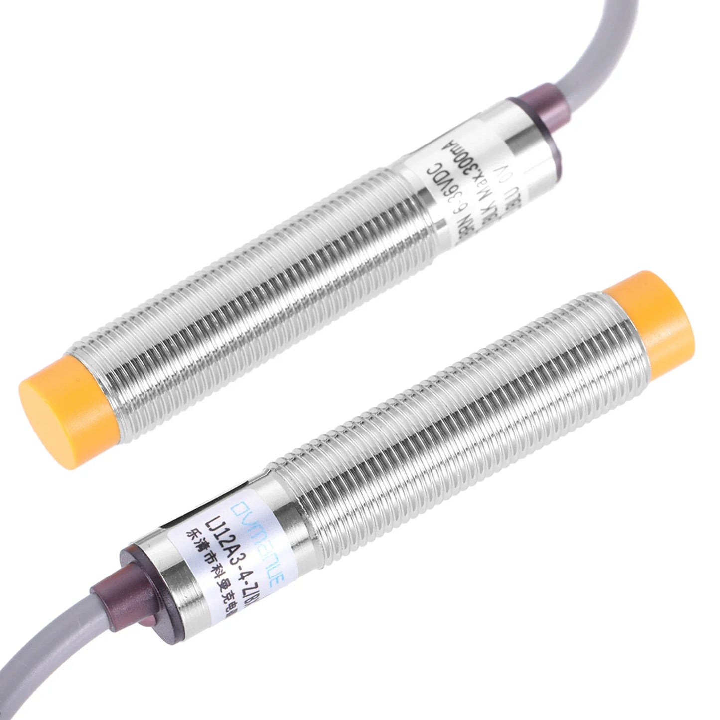 4Pcs Inductive Proximity Sensor M12 Normally Open Detection Approach Switch 4mm Detecting Distance NPN NO DC6V-36V LJ12A3-4-Z/BX