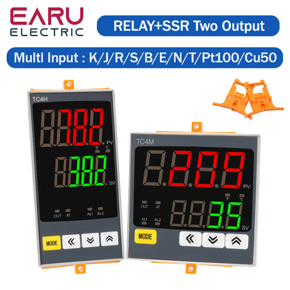 New Intelligen Digital PID Thermostat SSR Relay Voltage Output Universal Input Heating Cool ing Temperature Controller Regulator